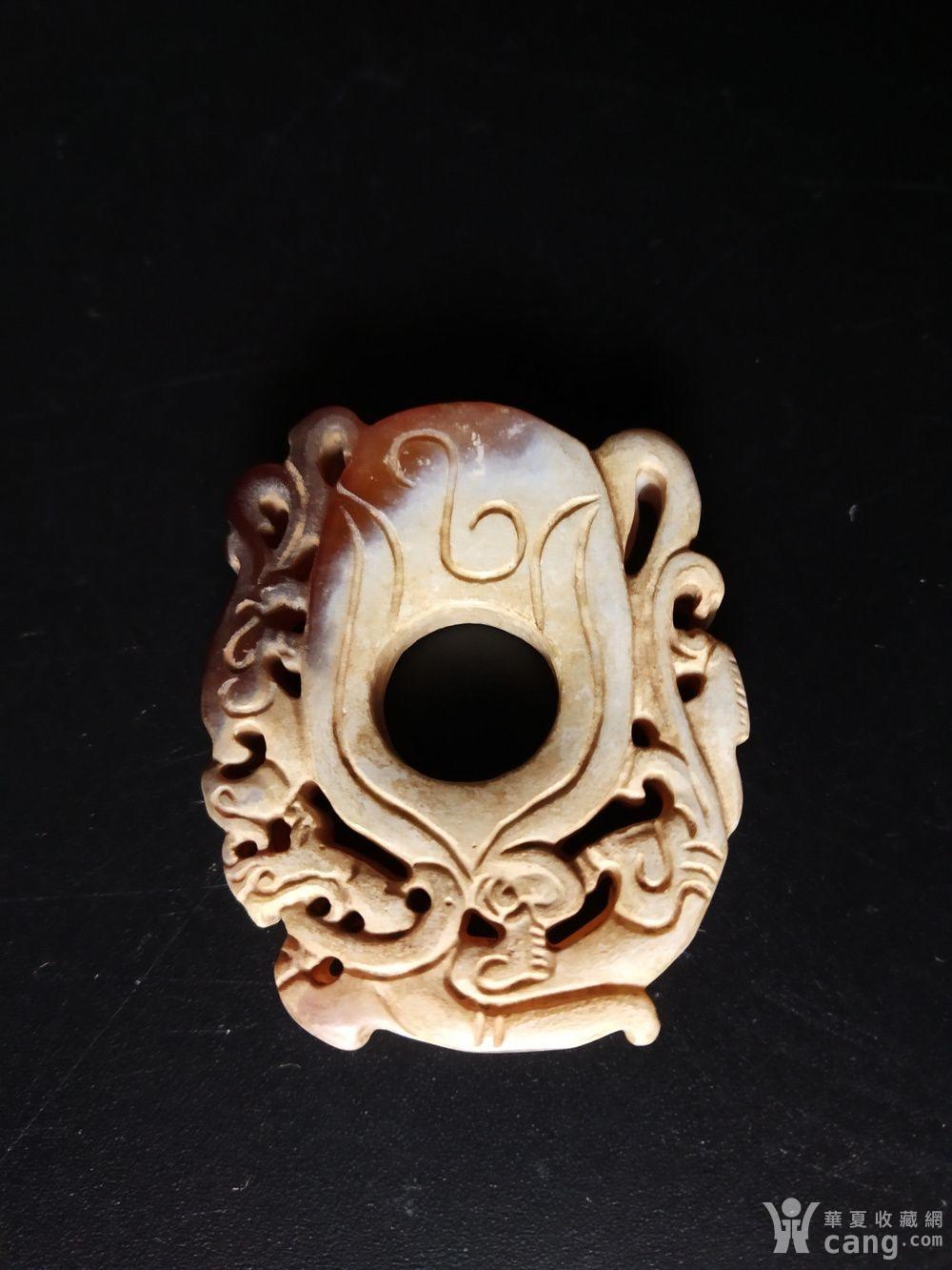 明代 龙凤纹饰鸡心佩