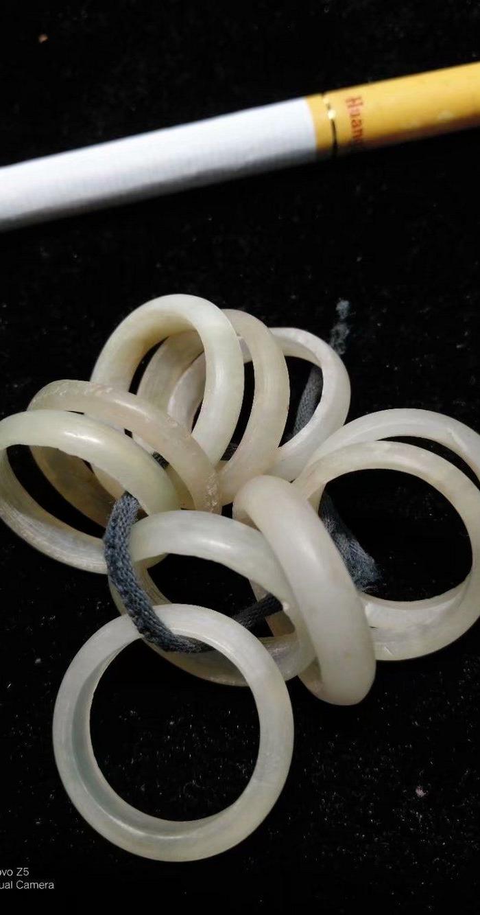 十枚老玉指环