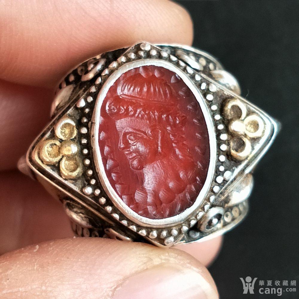 精品回流萨珊王朝印章戒指
