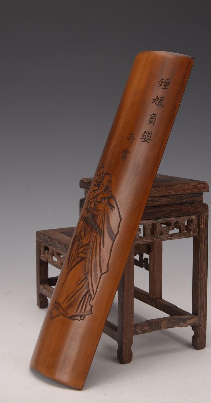 欧洲回流竹黄雕刻人物笔搁_在线拍卖_在线拍卖网_艺术