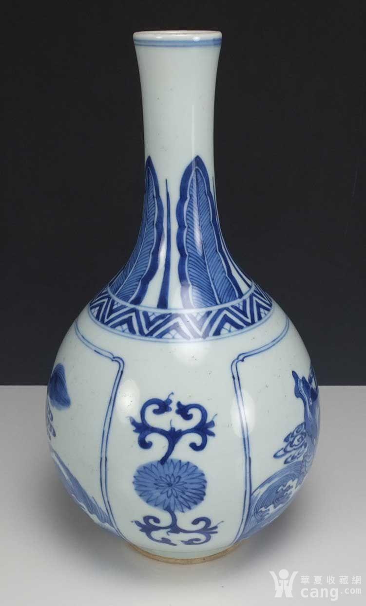 清代 康熙年制款青花瑞兽天球瓶