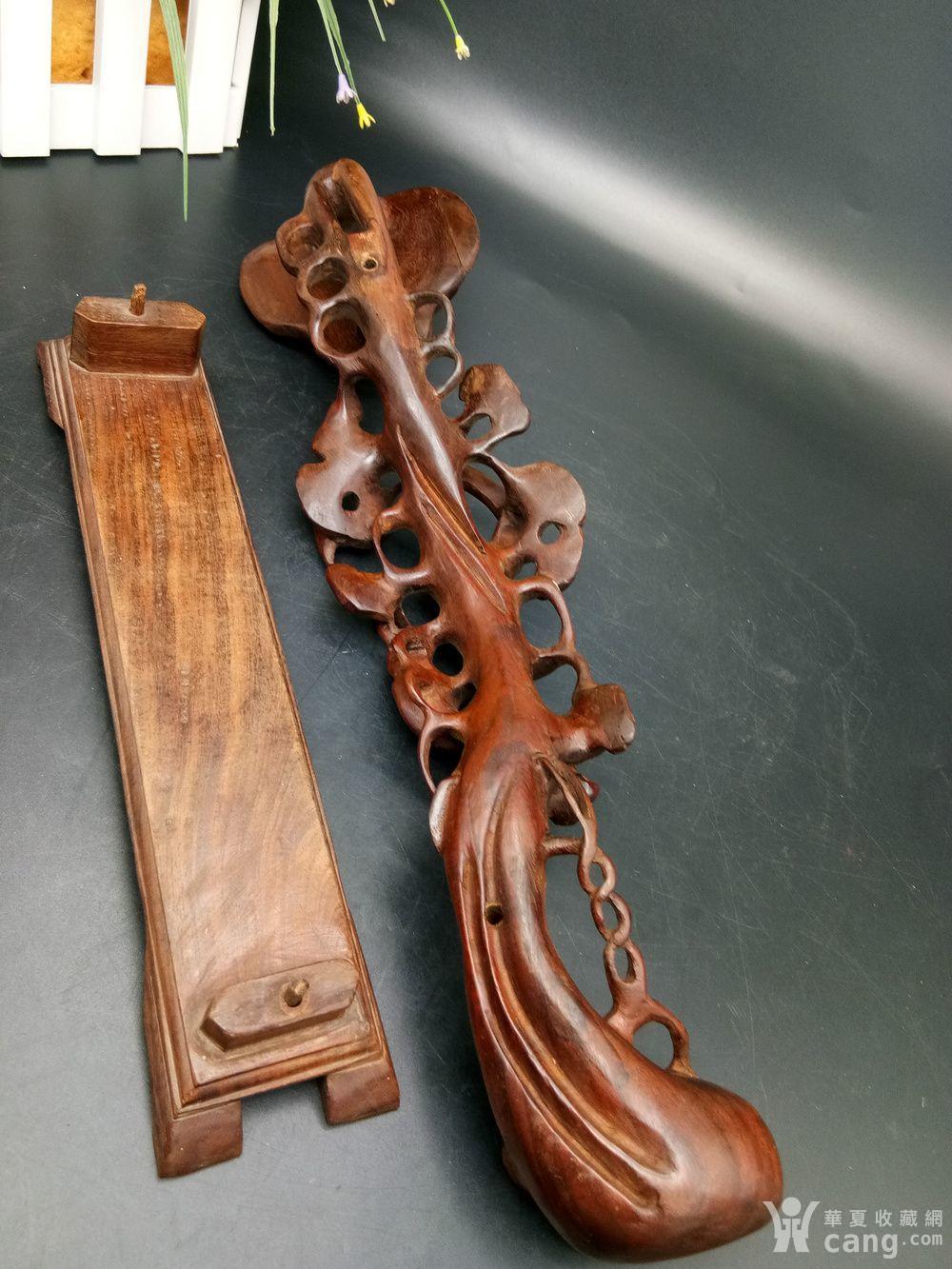 联盟 老酸枝木如意摆件