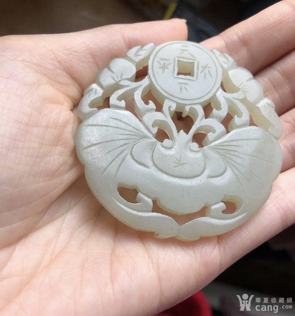 清代和田玉福在眼前玉佩