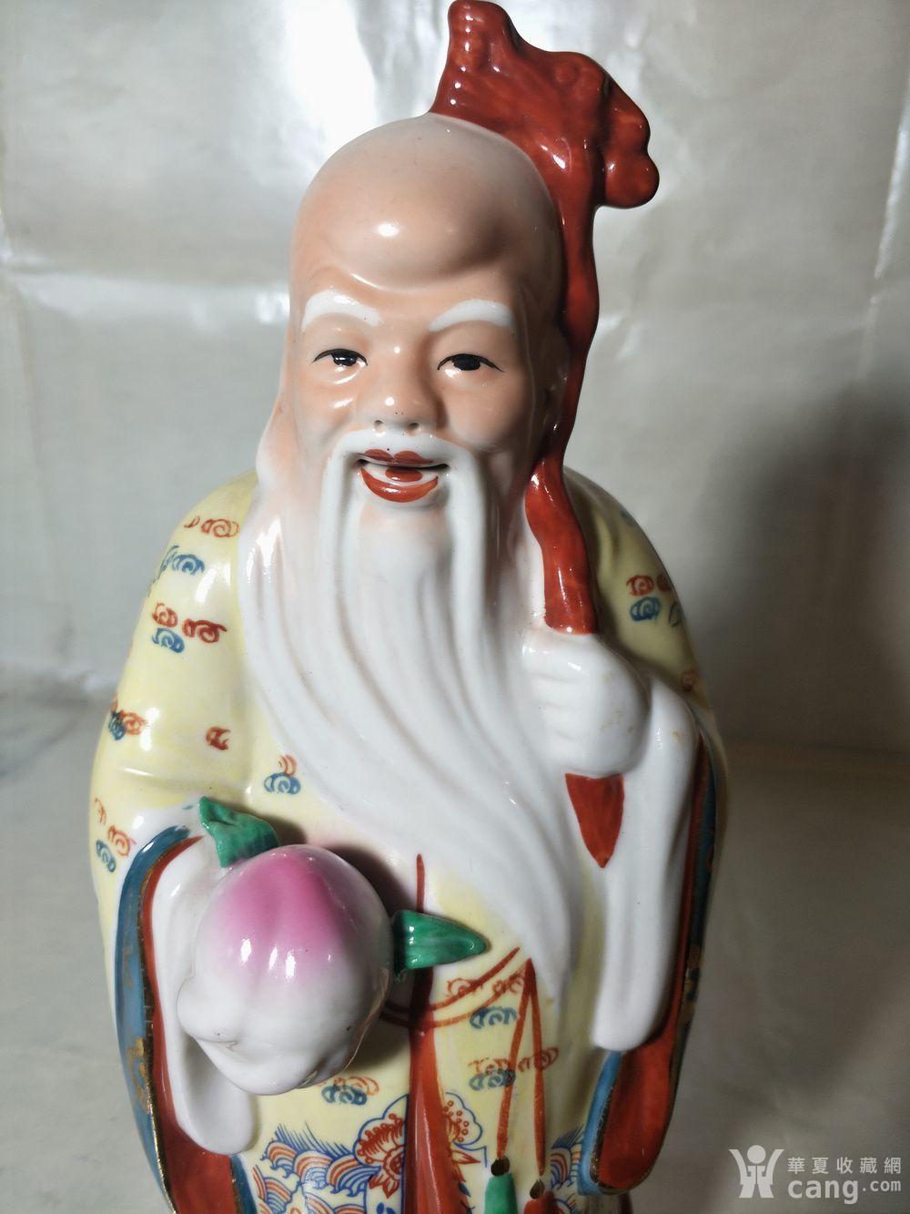 出口创汇期瓷塑寿星翁