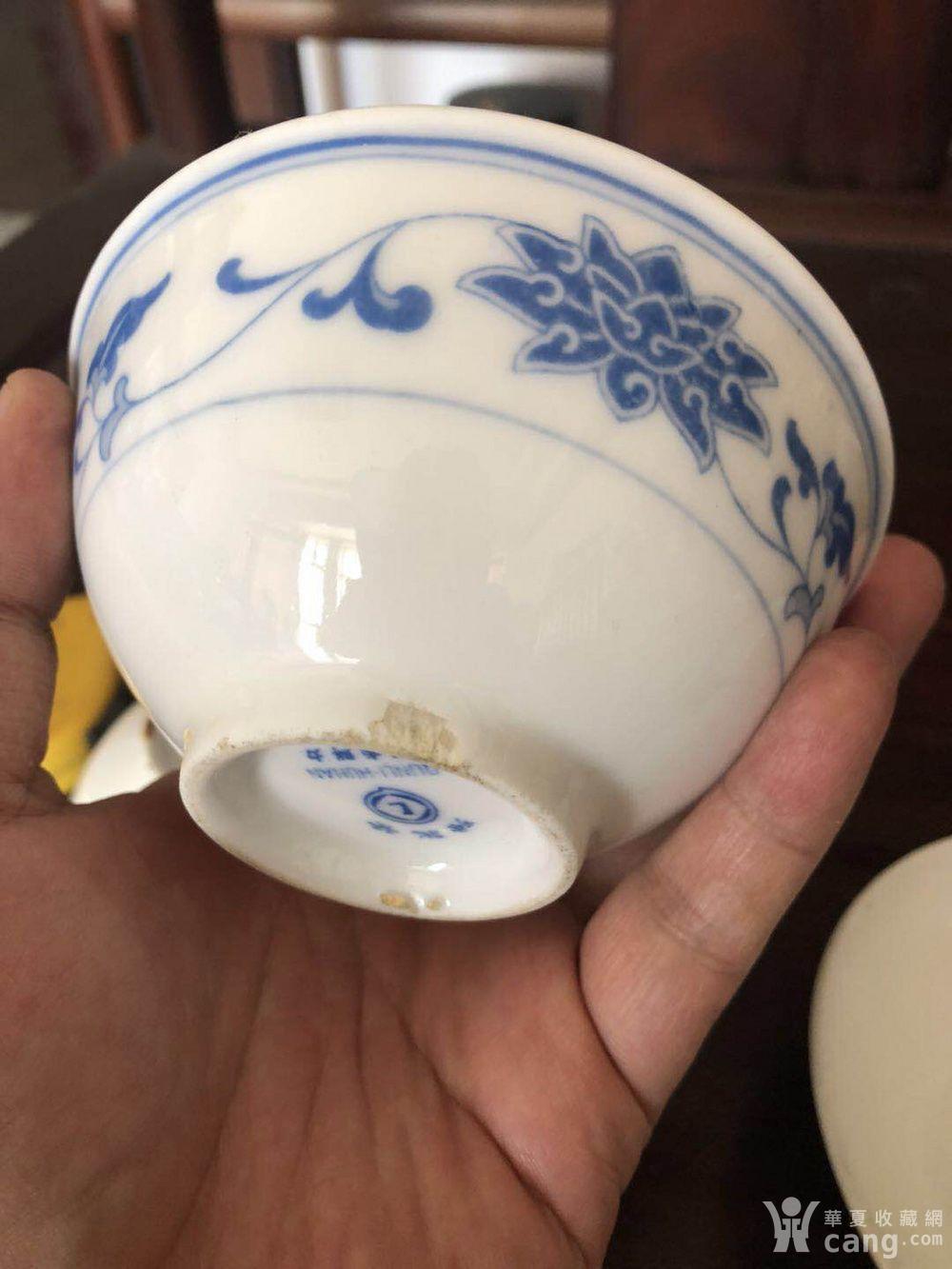 明清民国瓷杂0元拍醴陵群力瓷厂缠枝莲纹小碗四个