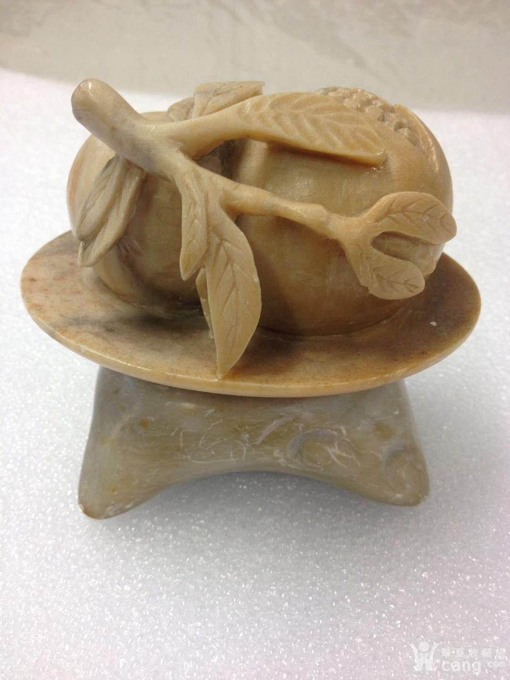 青田石雕石榴摆件 - 石雕 - 杂项 - 华夏收藏网