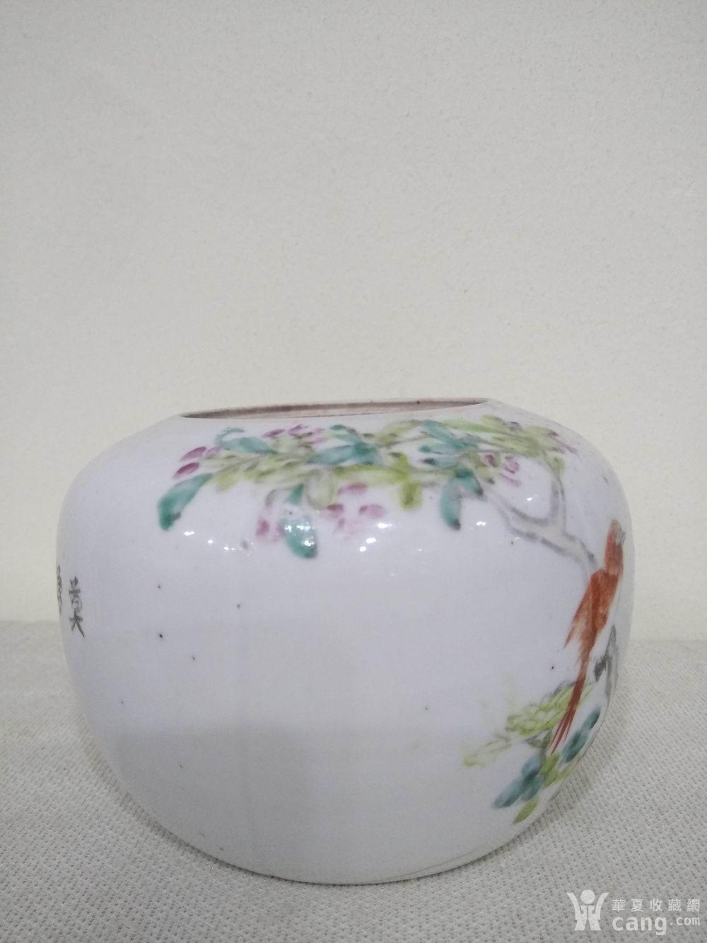 清光绪浅绛名家少山花鸟围棋罐 - 清 - 瓷器 - 华夏收藏网