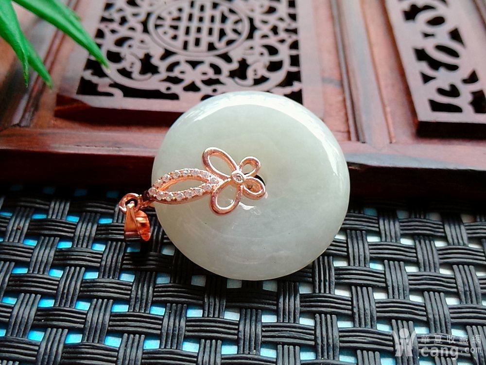 925银镶嵌平安扣吊坠