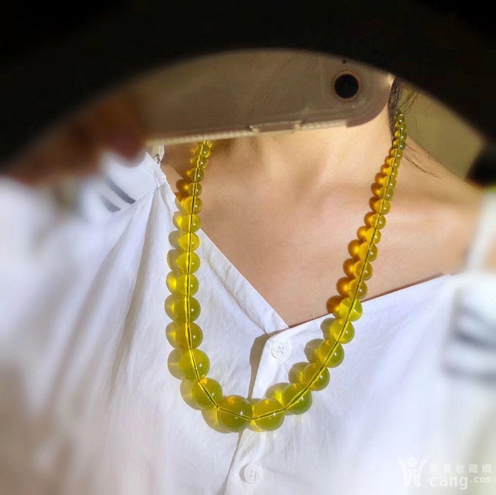 联盟 原创墨西哥天然蓝珀塔链